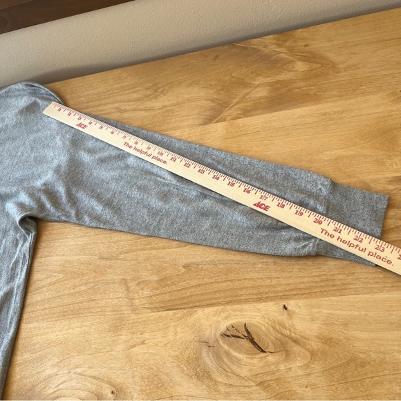 MINNIE ROSE SWEATER S V NECK TENCEL SILK NYLON LONG LENGTH OVERSIZED CASUAL GRAY - Picture 10 of 13